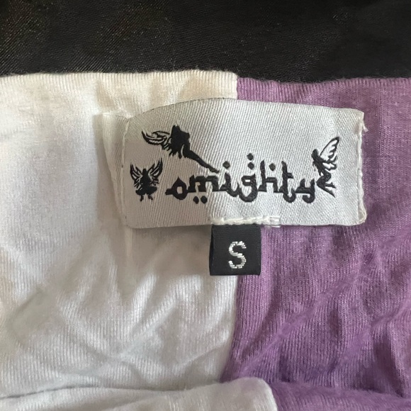 Omighty purple and white colour block tube top with fairy - Picture 3 of 4